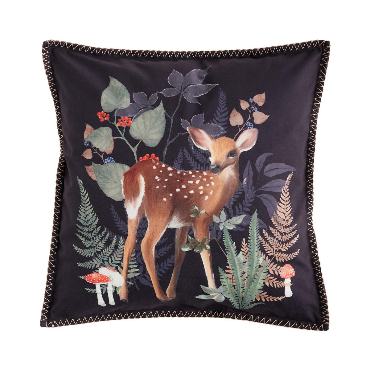 KISSENBEZUG Wildes deer - Dunkelblau, Textil (45/45cm) - home&you
