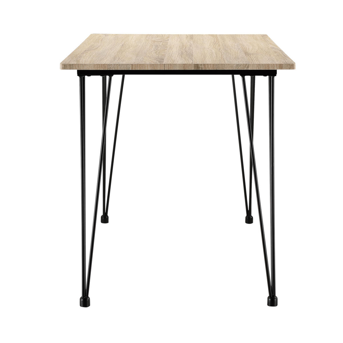 ESSTISCH Kiel - Eichefarben, Holzwerkstoff/Metall (70/120/75cm) - [en.casa]