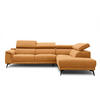 ECKSOFA FIERO 5-Sitzer, orange - Schwarz/Orange, Holzwerkstoff/Textil (290/228cm) - Courtois Laville