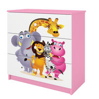 KOMMODE Babydreams ZOO 81/81/41 - Rosa, Holzwerkstoff (81/81/41cm) - RAUMHIRSCH FURNITURE