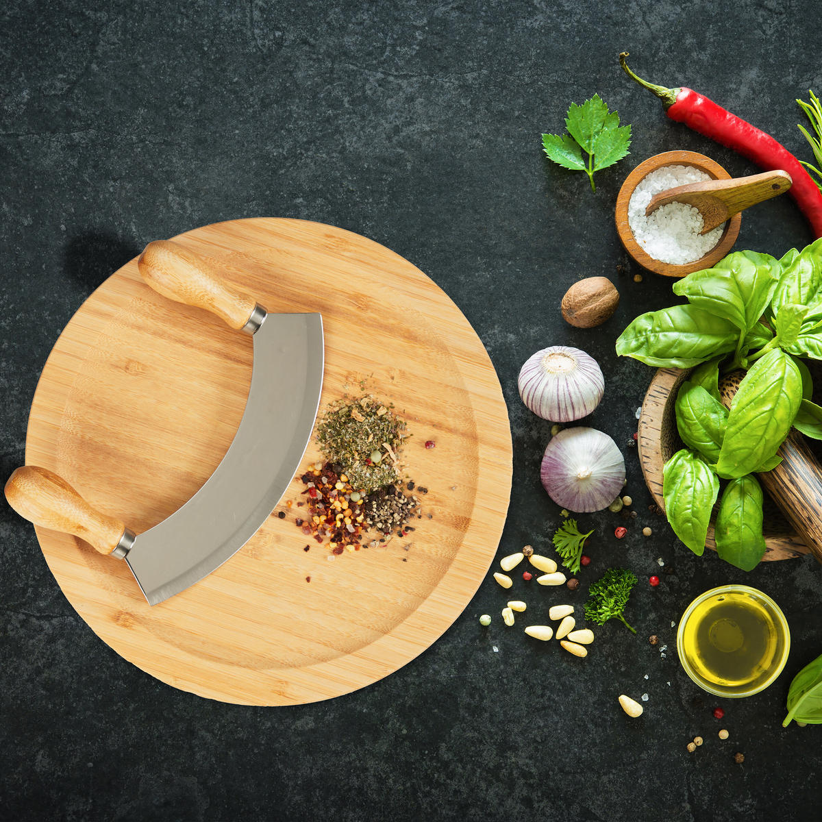 WIEGEMESSER - Hellbraun, Holz/Metall (25cm) - Relaxdays