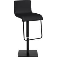 BARHOCKER Limon 39x80-103x46 cm Schwarz - Schwarz, Leder (39/80/46cm) - furnicato