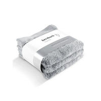 SEIFTUCH 3er Set Pura Silbergrau - Hellgrau, Textil (30/30cm) - Herzbach Home