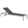 GARTENLIEGE schwarz Fossato - Schwarz, Metall (64/93/198cm) - Beliani