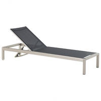 GARTENLIEGE schwarz Fossato - Schwarz, Metall (64/93/198cm) - Beliani