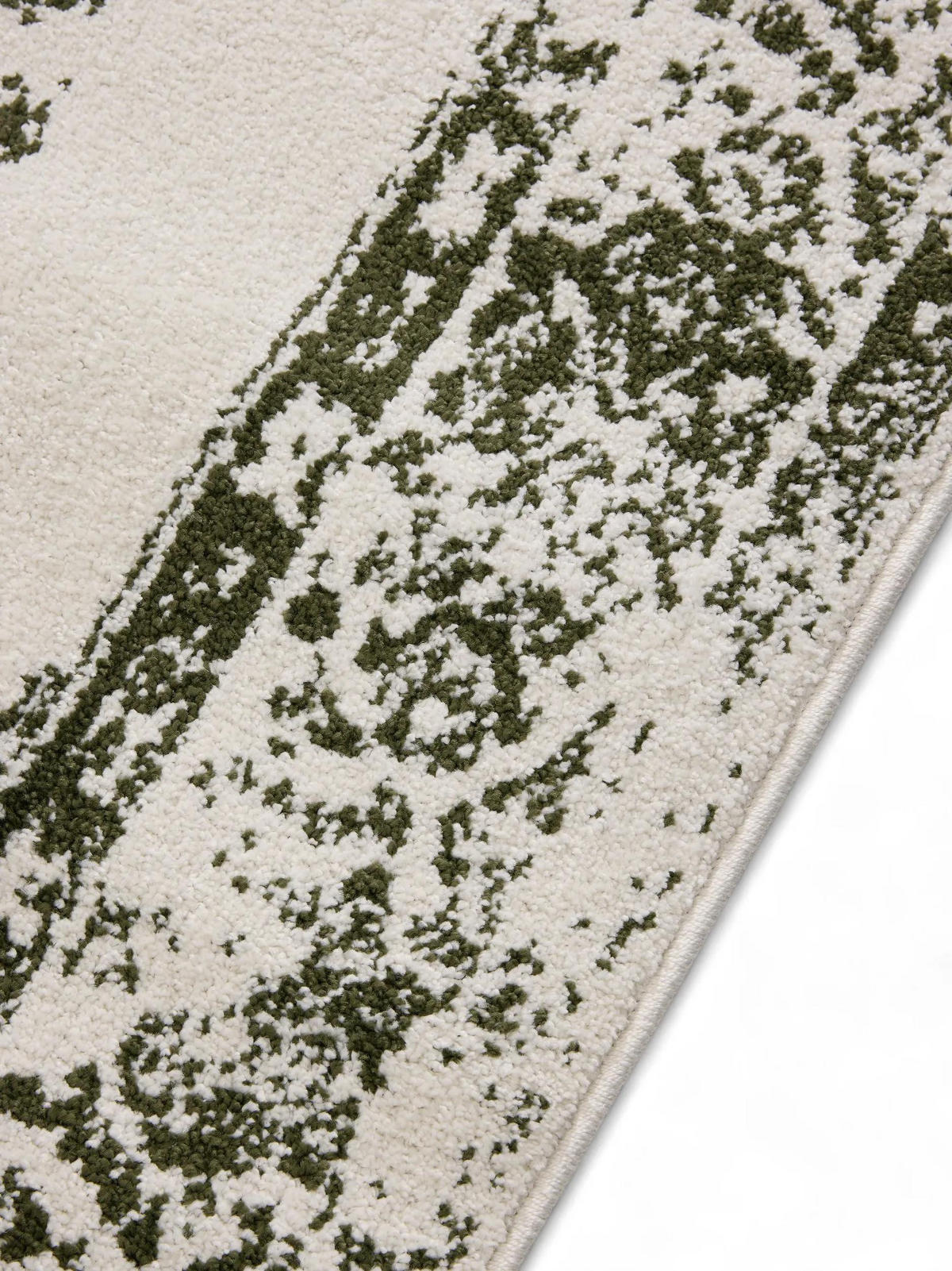 VINTAGE-LÄUFER Sia 80/240 cm - Creme/Grün, Kunststoff (80/240cm) - benuta