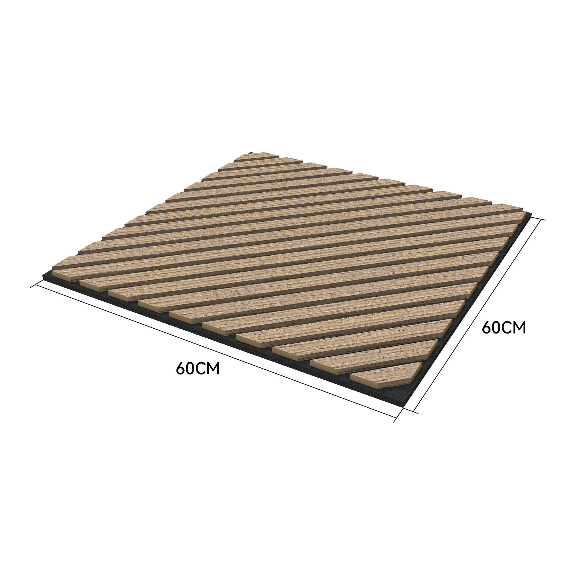 Neu.holz Akustik Walnuss 60x60x2.1 cm