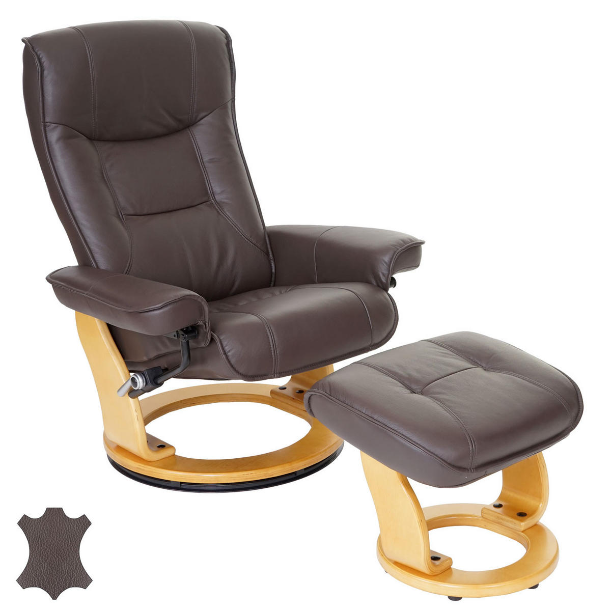 RELAXSESSEL Braun - Braun, Leder (86/105/82cm) - MCA