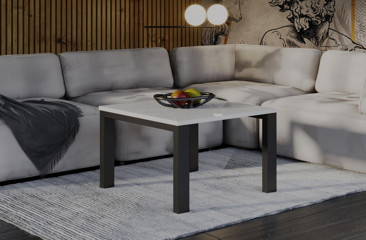 COUCHTISCH Garold - Weiß Hochglanz, Holzwerkstoff (80/80/55cm) - Endo-Moebel