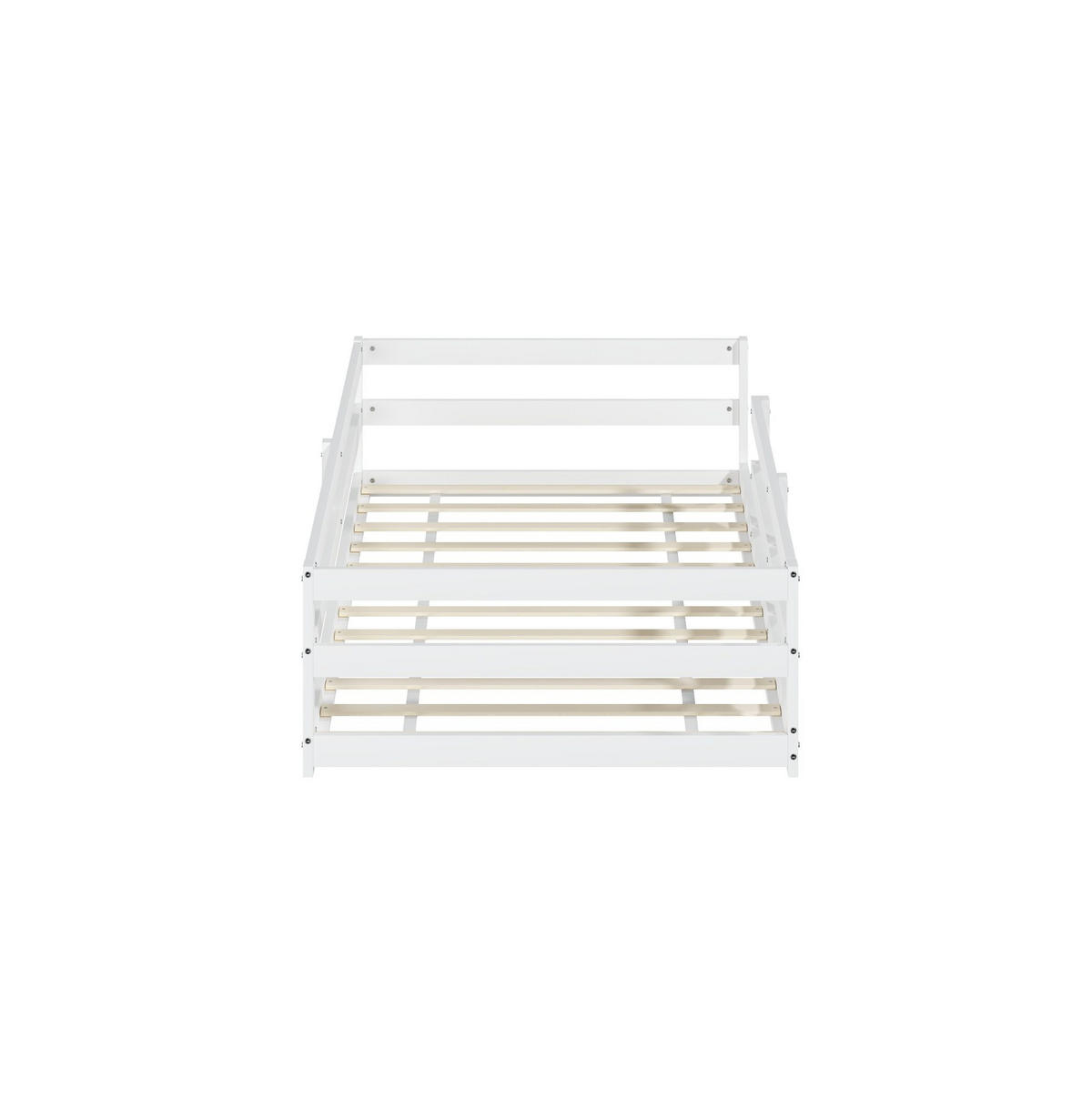 KINDERBETT Montessori 90/200 cm, weiß mit Lattenrost - Weiß, Holz (90/200cm) - MIVRAY