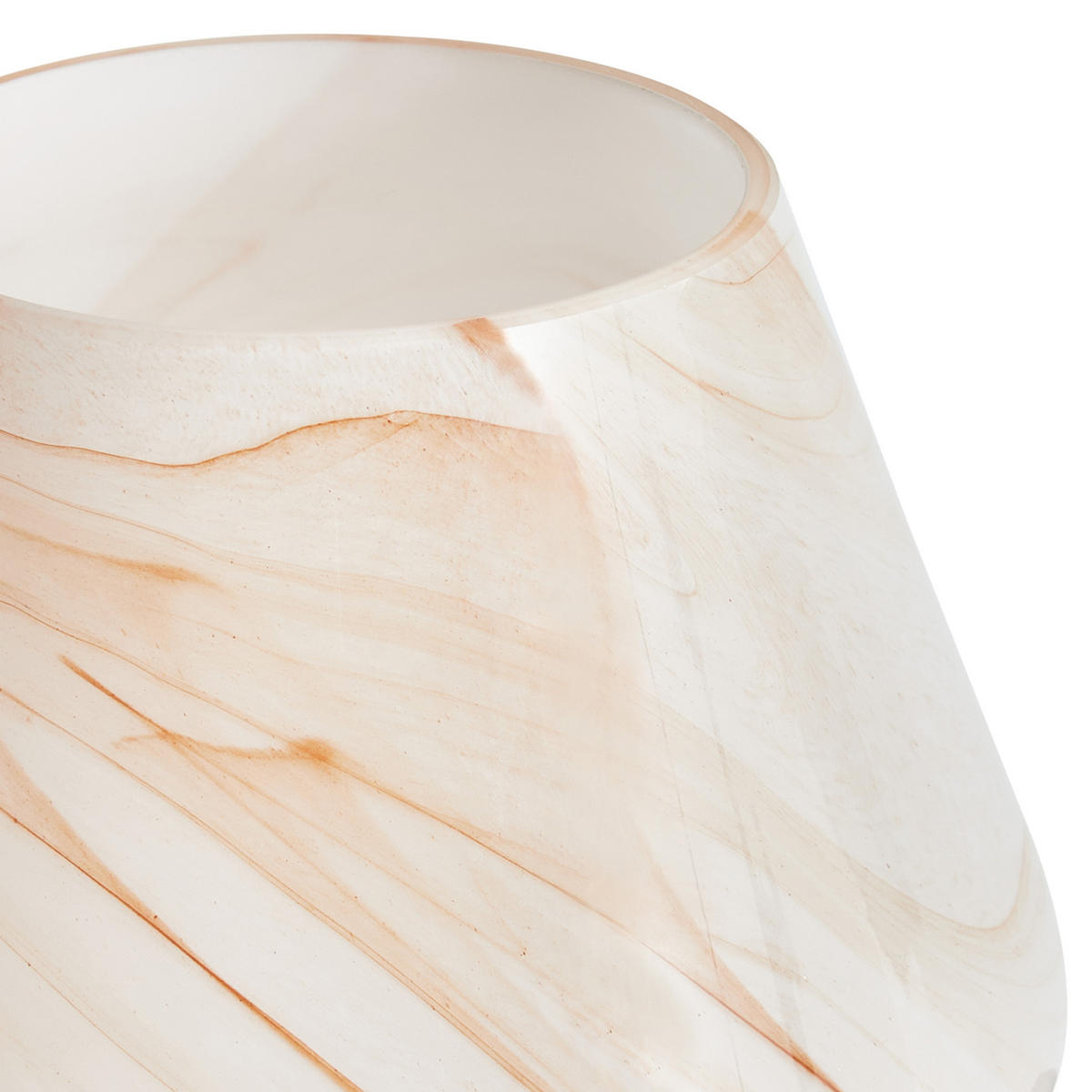 TISCHLEUCHTE Beige Lobo - Beige, Glas (14/14/18cm) - Beliani