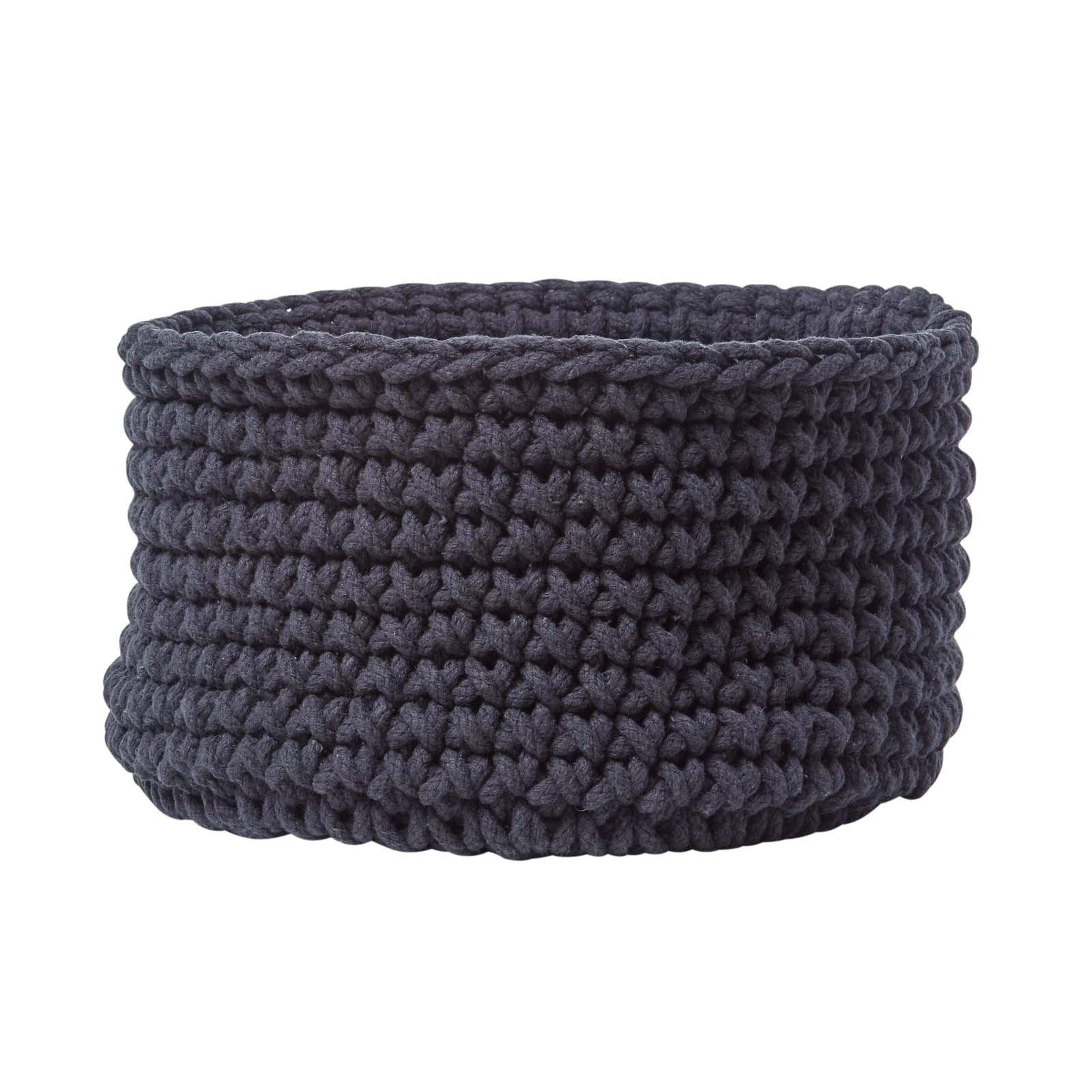 AUFBEWAHRUNGSKORB Baumwolle 37/21 cm - Schwarz, Textil (37/37/21cm) - Homescapes