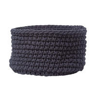 AUFBEWAHRUNGSKORB Baumwolle 37/21 cm - Schwarz, Textil (37/37/21cm) - Homescapes