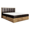 BOXBETT Vendio 160/200 cm in Braun – mit Bettkasten und Topper - Schwarz/Braun, Holz/Holzwerkstoff (160/200cm) - AX Living