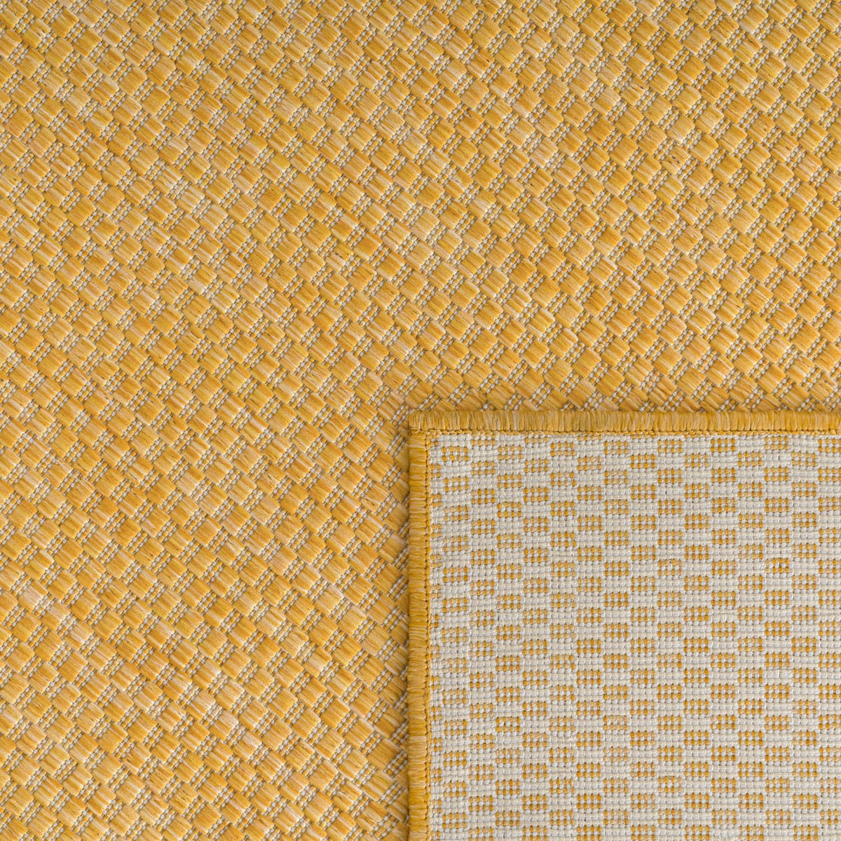 OUTDOORTEPPICH 150/150 cm Venedig 165 - Gelb, Kunststoff (150/150cm) - Paco Home