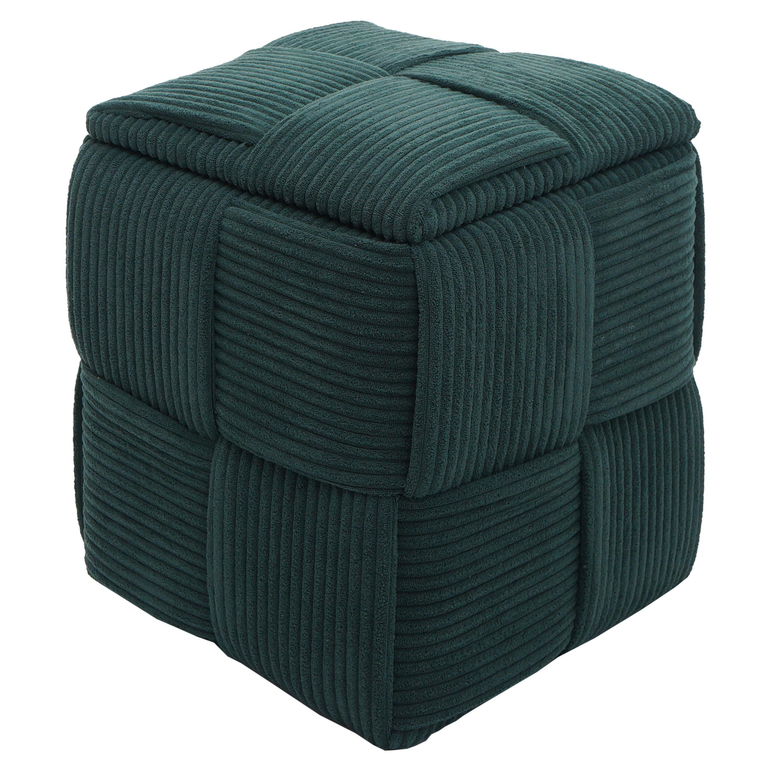 HOCKER Grün - Grün, Textil (40/43/40cm) - MCW