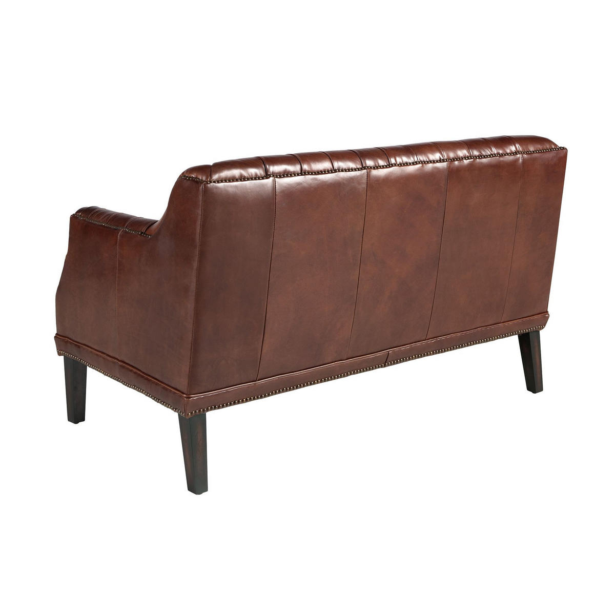 CHESTERFIELD-SOFA 2-Sitzer Chester-Sofa aus cognacbraunem Leder 135/81/80 cm - Cognac/Nussbaumfarben, Leder/Holz (135/80/81cm) - ANGEL CERDA