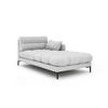 CHAISELONGUE rechts Mamaia aus strukturiertem Stoff hellgrau - Hellgrau, Textil (102/75/185cm) - Micadoni