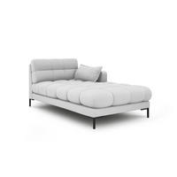 CHAISELONGUE rechts Mamaia aus strukturiertem Stoff hellgrau - Hellgrau, Textil (102/75/185cm) - Micadoni