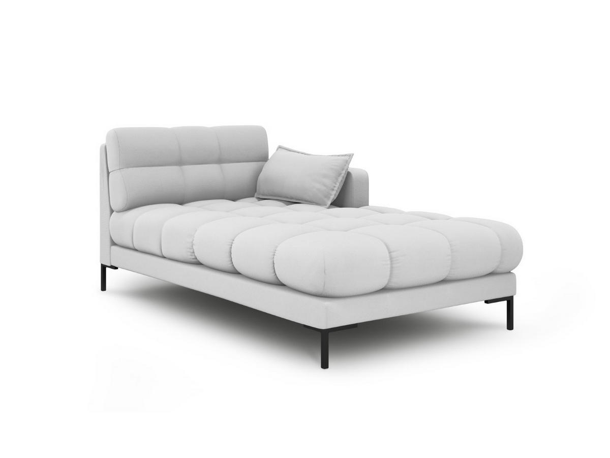 CHAISELONGUE rechts Mamaia aus strukturiertem Stoff hellgrau - Hellgrau, Textil (102/75/185cm) - Micadoni