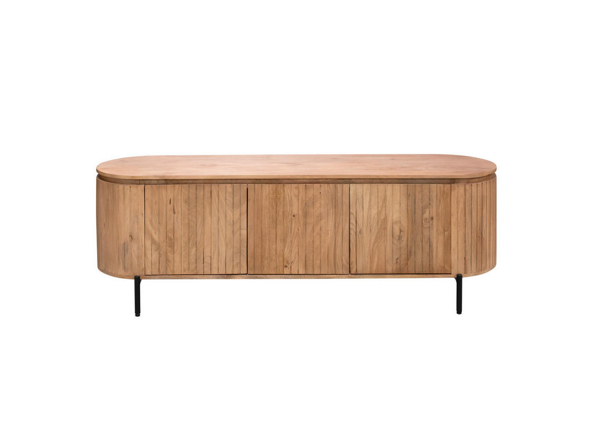 LOWBOARD Helena Mangoholz 165 cm / 45 cm Natur - Naturfarben, Holz (165/55/45cm) - Villa Möbel