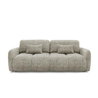 SOFA 3 Sitzplätze Grau meliert - Grau, Holz (236/95/121cm) - Petits-meubles