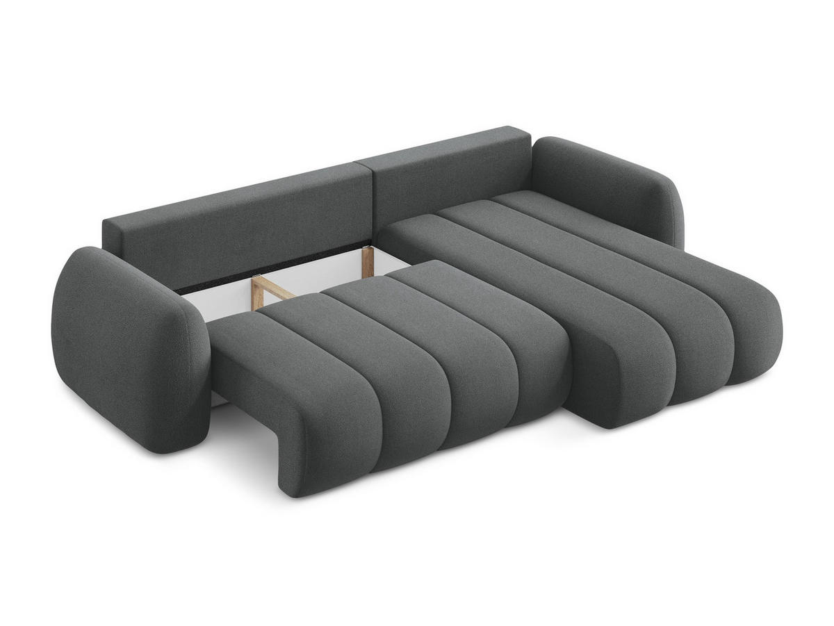 4-SITZER-SOFA Chenille Stoff Creme - Creme/Schwarz, Holzwerkstoff/Kunststoff (244/70/102cm) - LaMiaSofa