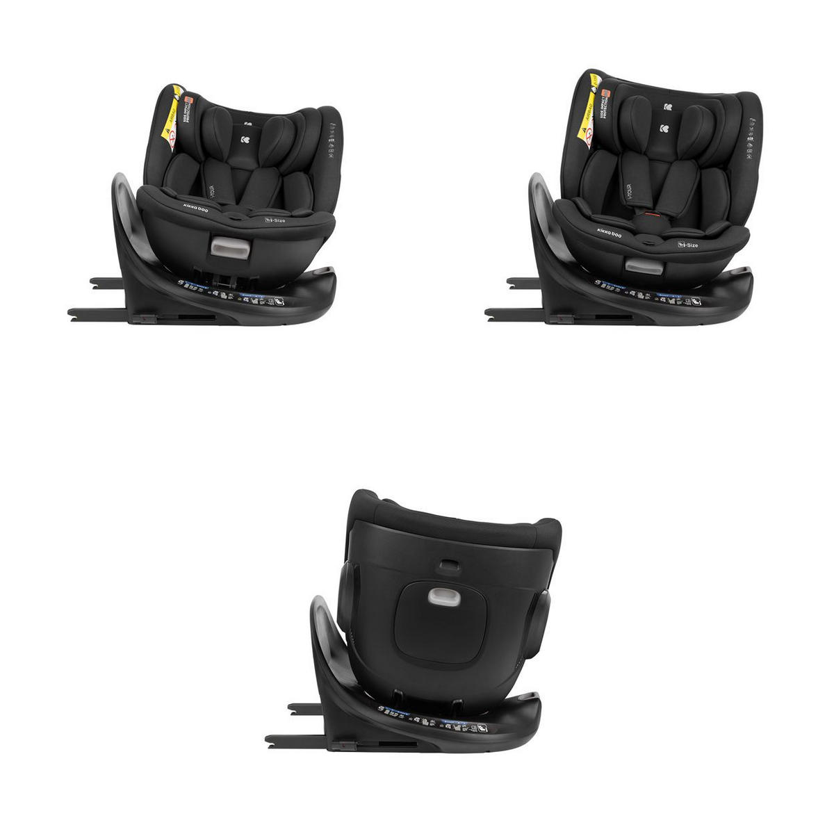 KINDERSITZ i-Tour i-Size schwarz (40-150 cm) Gruppe 0+/1/2/3, Isofix, drehbar - Schwarz, Kunststoff (44/56/50cm) - Kikka boo