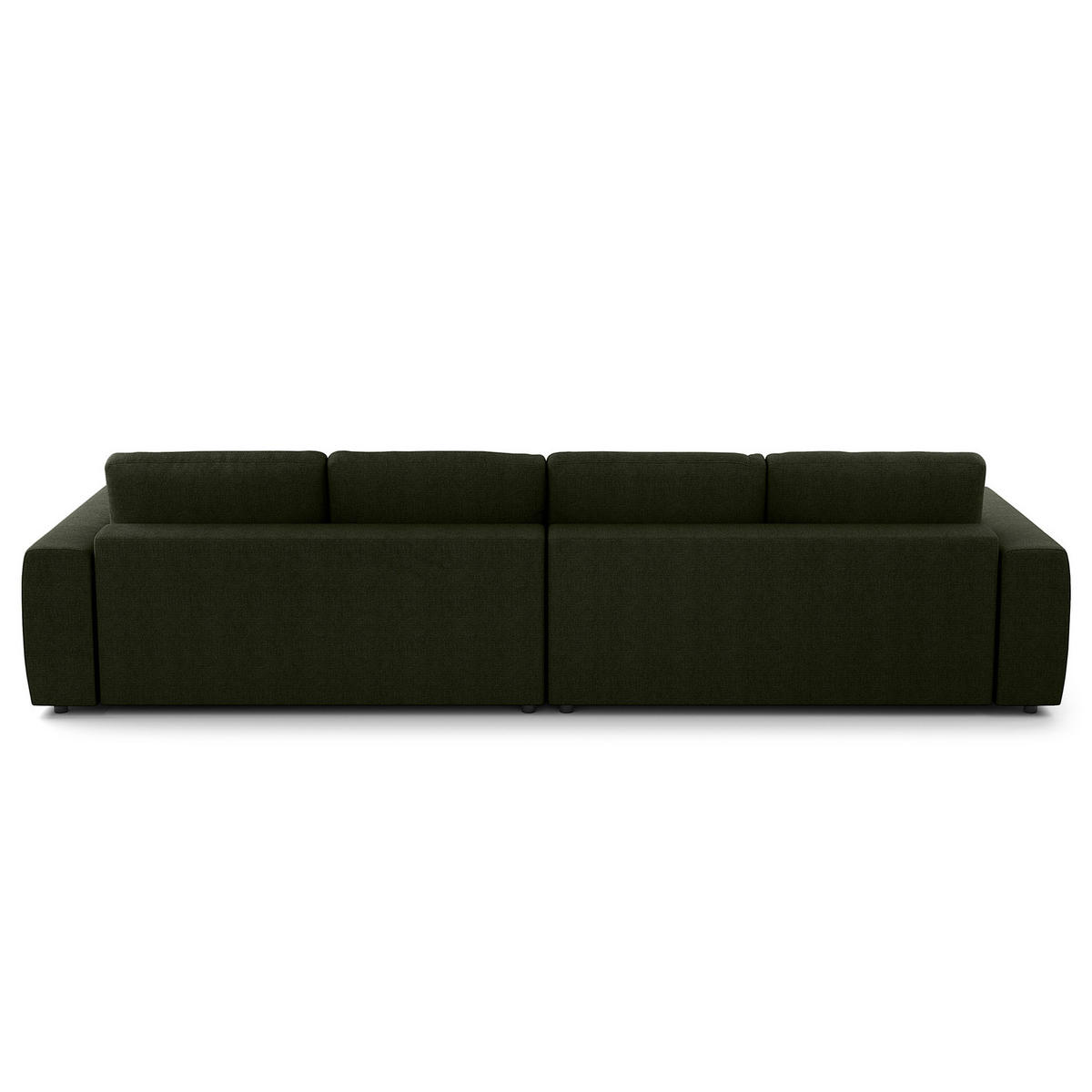 ECKSOFA mit XXL-Longchair - Schwarz/Grau, Kunststoff/Textil (323/182cm) - home24