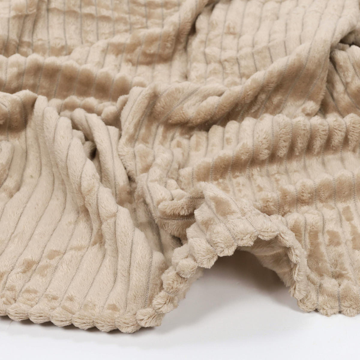 FLANELLDECKE 160/130 cm - Beige, Textil (160/130cm) - Home Styling Collection