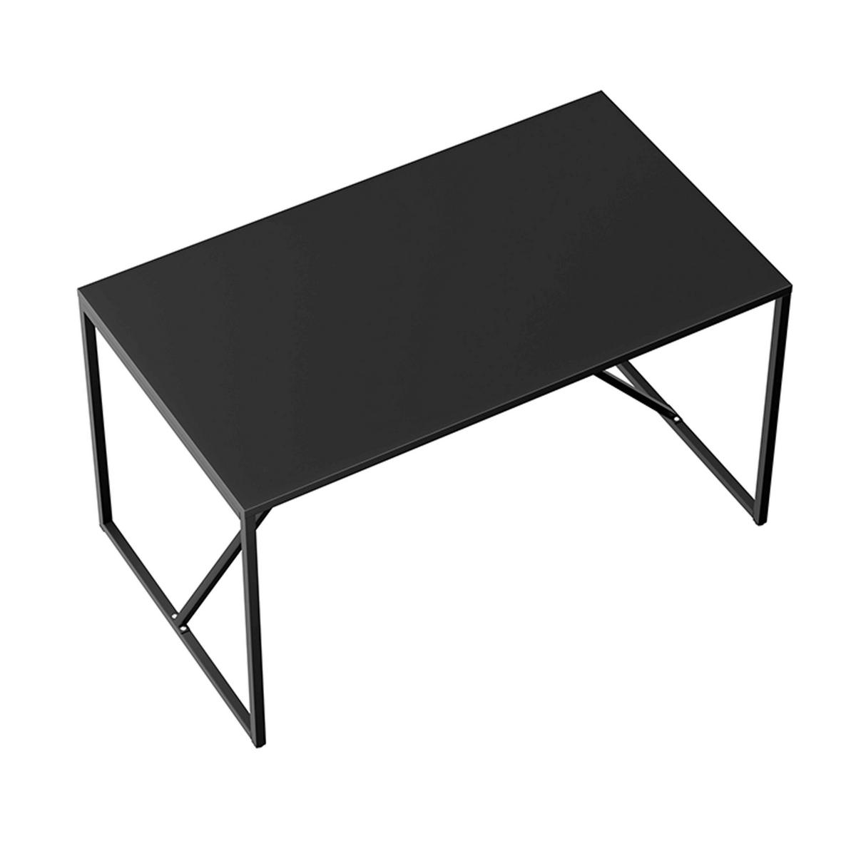 ESSTISCH, Schwarz - Schwarz, Metall (120/80/78cm) - Oviala