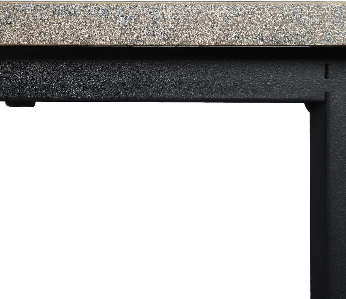 SCHREIBTISCH mit 2 Ablagen,120x74x71,5 cm, Schwarz-Rostfarbe - Rostfarben/Schwarz, Holzwerkstoff/Metall (74/120/71.5cm) - Woltu