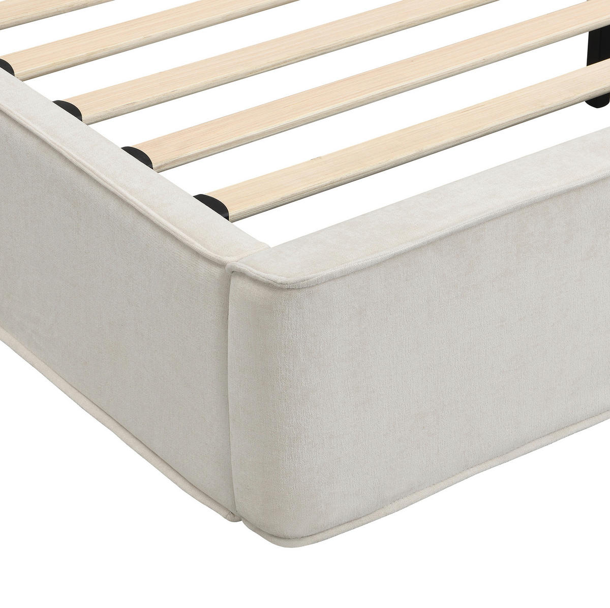 POLSTERBETT 180/200 cm Beige aus Chenille mit Stauraum - Beige, Textil (180/200cm) - OKMYHOME