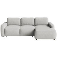 ECKSOFA Carnos Mini Graubeige Chenille - Taupe/Schwarz, Kunststoff/Textil (164/238cm) - Selsey