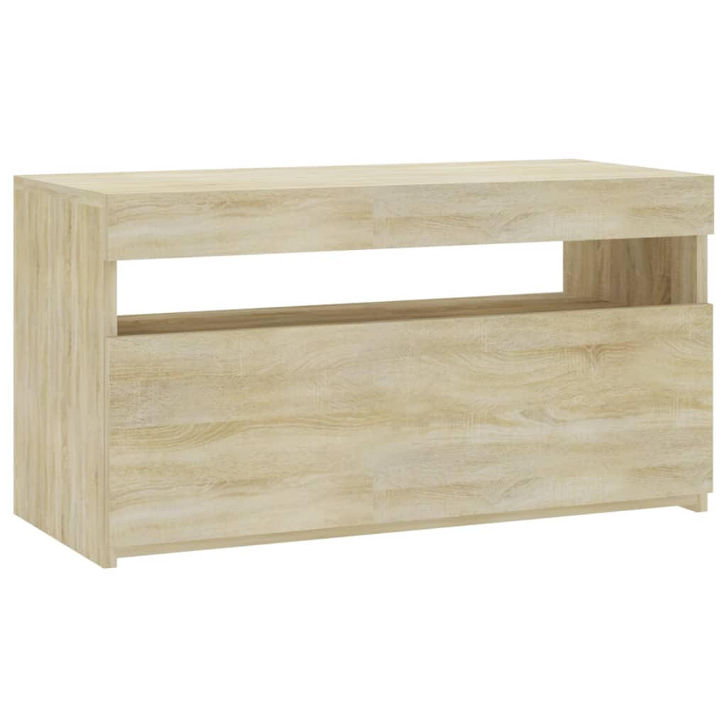 vidaXL Lowboard Sonoma Eiche 75x40x35 cm
