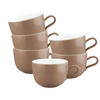 MILCHKAFFEETASSEN Liberty Pure Colors Cocoa Brown 380 ml 6er Set - Braun, Keramik (0.38L) - Seltmann Weiden