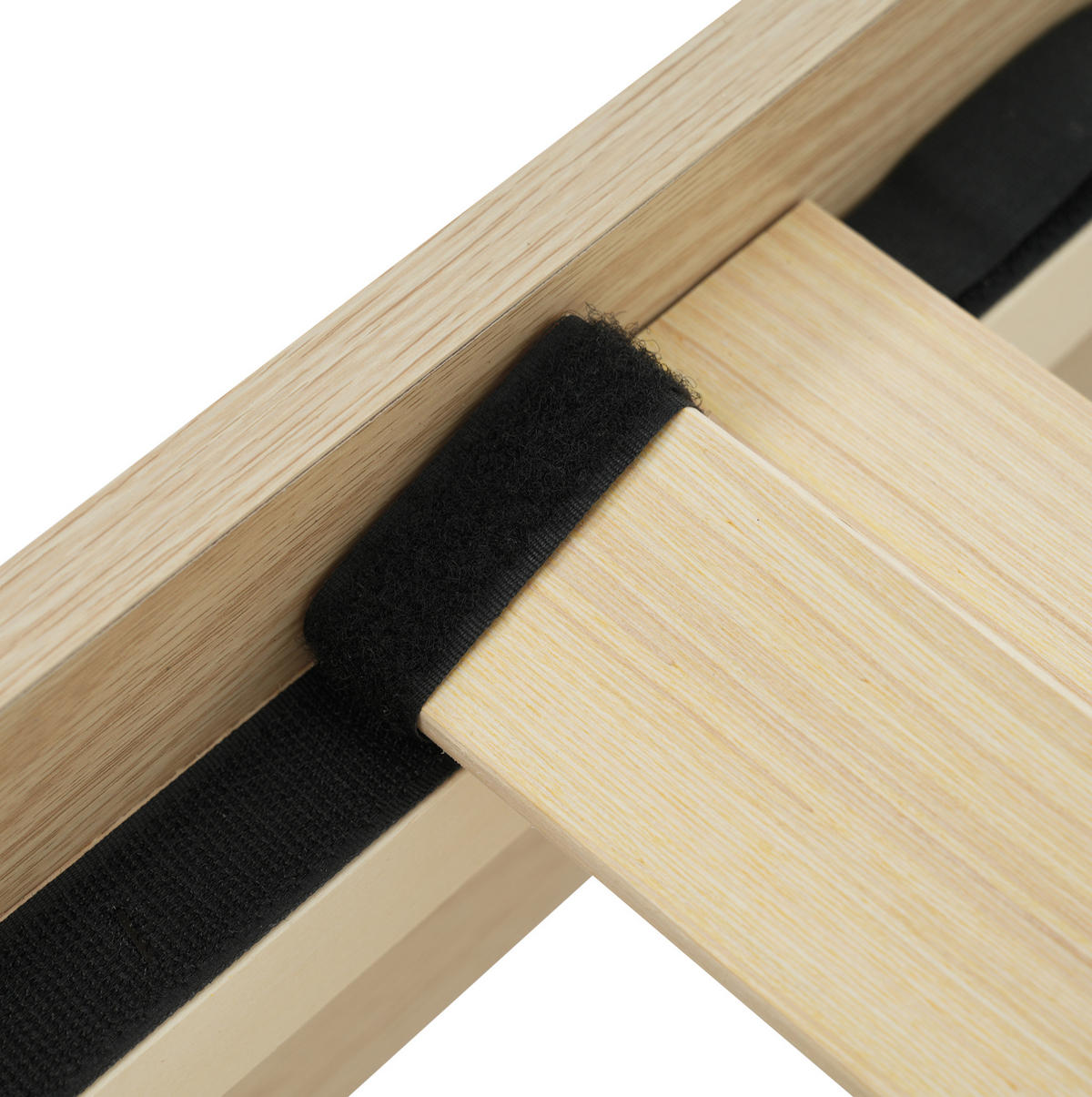 POSTELJA z okvirjem iz lesa in MDF 160x200 cm v barvi hrasta in bež s kordurojskim vzglavjem, LED osvetlitvijo in prostorom za shranjevanje - bež, tekstil (160/200cm) - Modfu