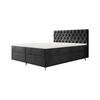 BOXBETT CHESTER 140x200, mit Matratze H3 und Topper, Monolith 97 - Dunkelgrau, Holz/Textil (140/200cm) - Bedante
