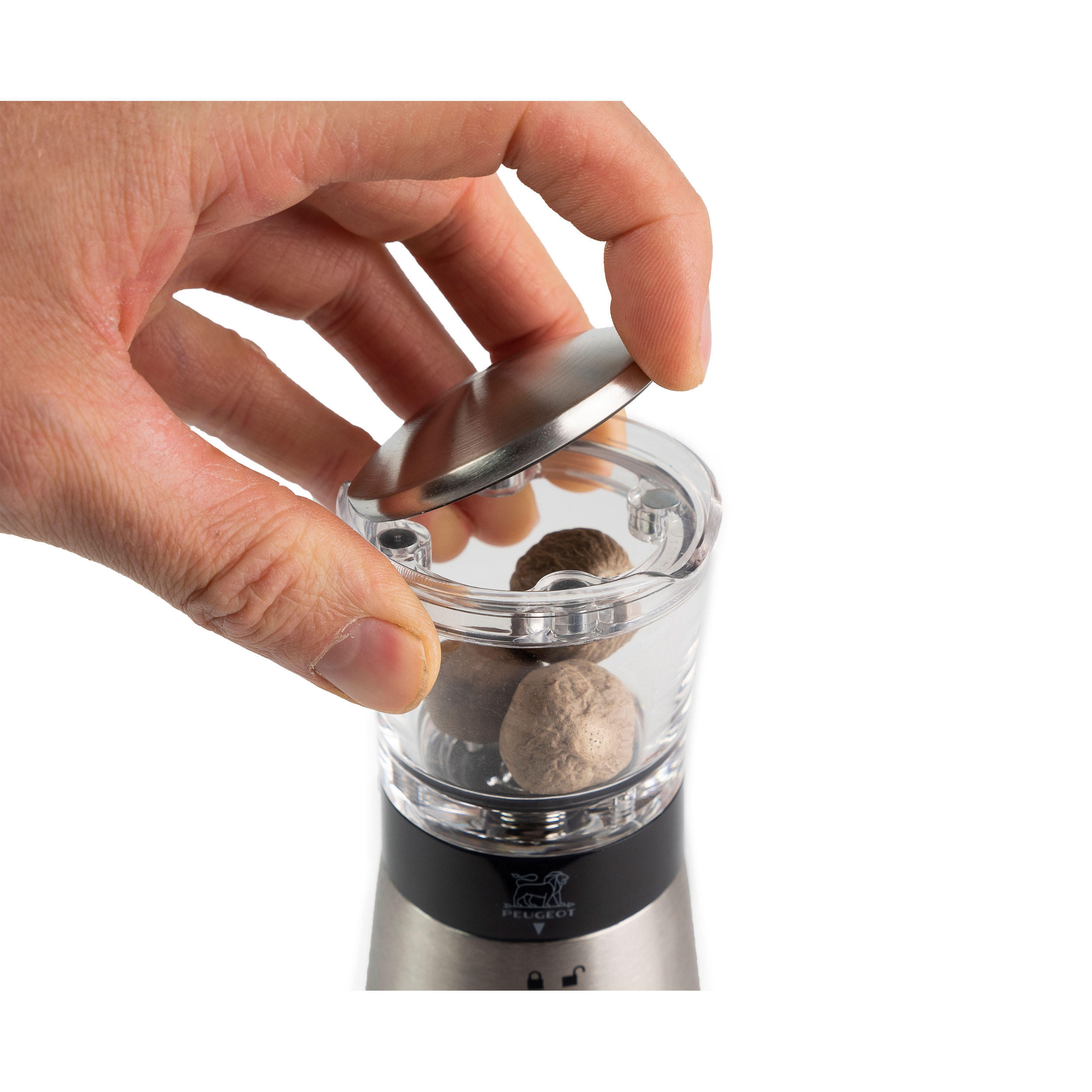 MUSKATMÜHLE Daman 15cm Edelstahl Acryl - Transparent, Kunststoff (6.5/15/6.5cm) - PEUGEOT