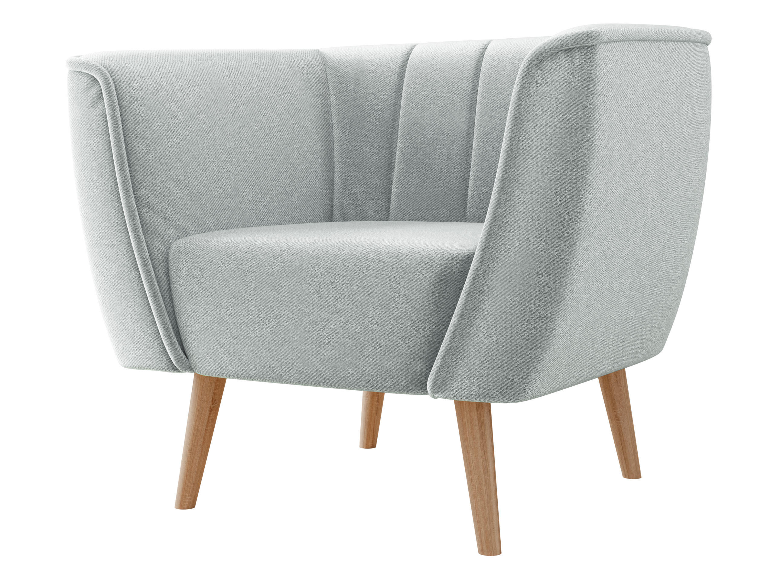 SESSEL Pas 1 - Hellgrau/Naturfarben, Holz/Textil (82/75/74cm) - MIRJAN24