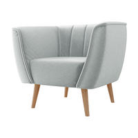 SESSEL Pas 1 - Hellgrau/Naturfarben, Holz/Textil (82/75/74cm) - MIRJAN24