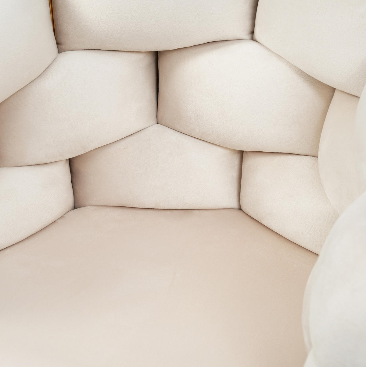 ESSZIMMERSTUHL 4er-Set 44 x 41 x 74 cm Samt Beige - Beige, Metall (41/74/44.1cm) - Meubliv