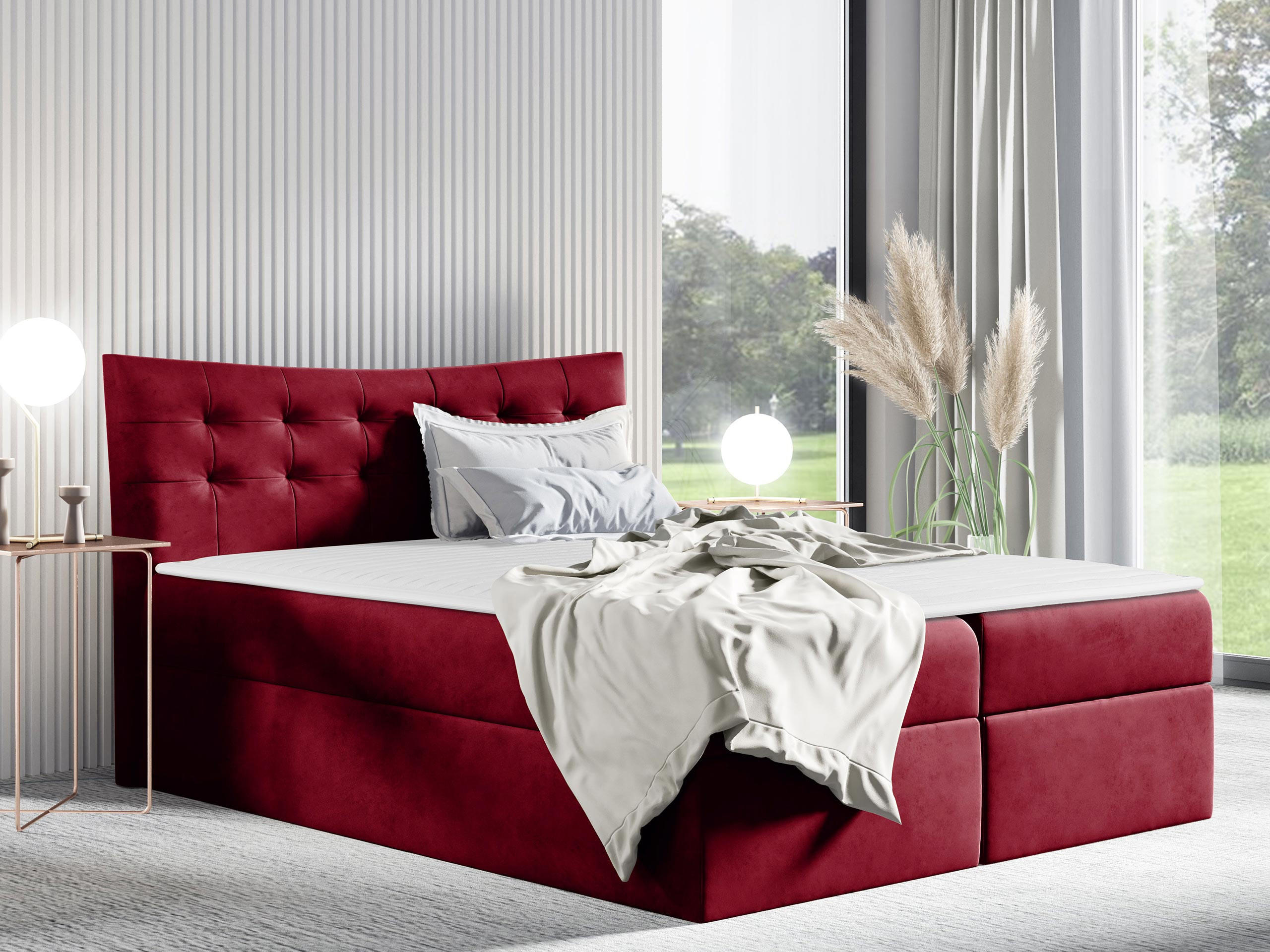 BOXBETT Havana - Rot, Holz (200/200cm) - MIRJAN24