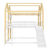 HOCHBETT 90/200 cm Weiß + Naturholz - Weiß/Naturfarben, Holz