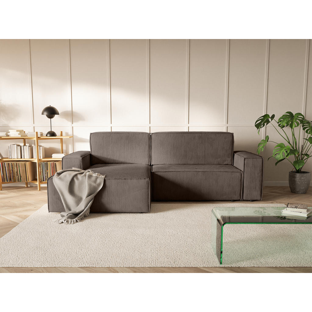 Thumbnail - Fedve Ecksofa, Braun, Textil, L-Form,L-Form, 267x167 cm, Wohnzimmer, Sofas & Couches, Wohnlandschaften, Ecksofas