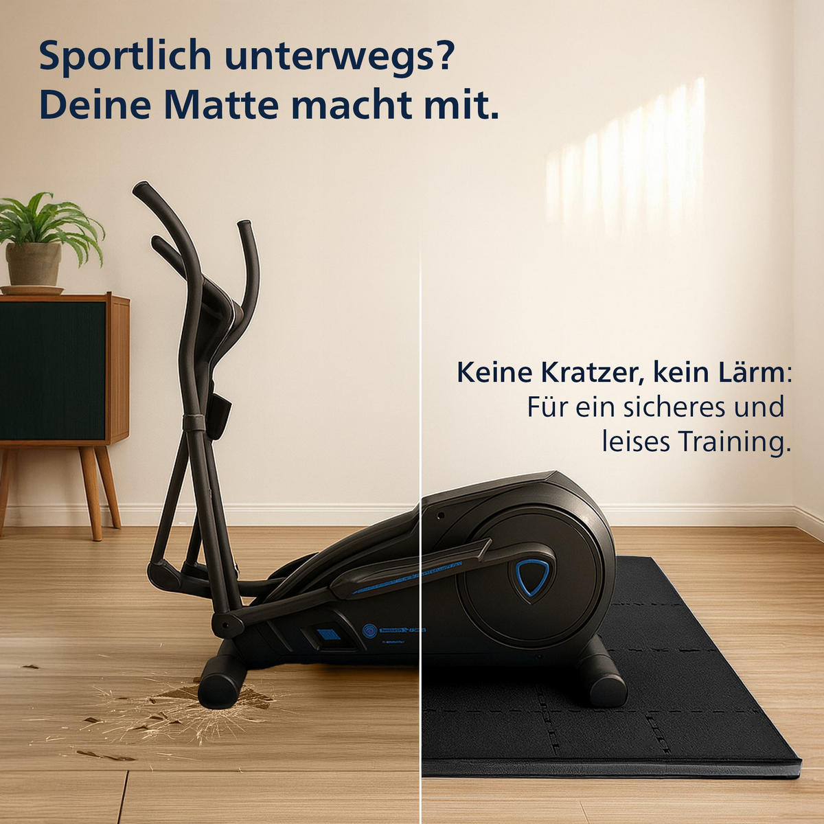 BODENSCHUTZMATTE 18er-Set Schwarz - Schwarz, Kunststoff (30/30cm) - CLP