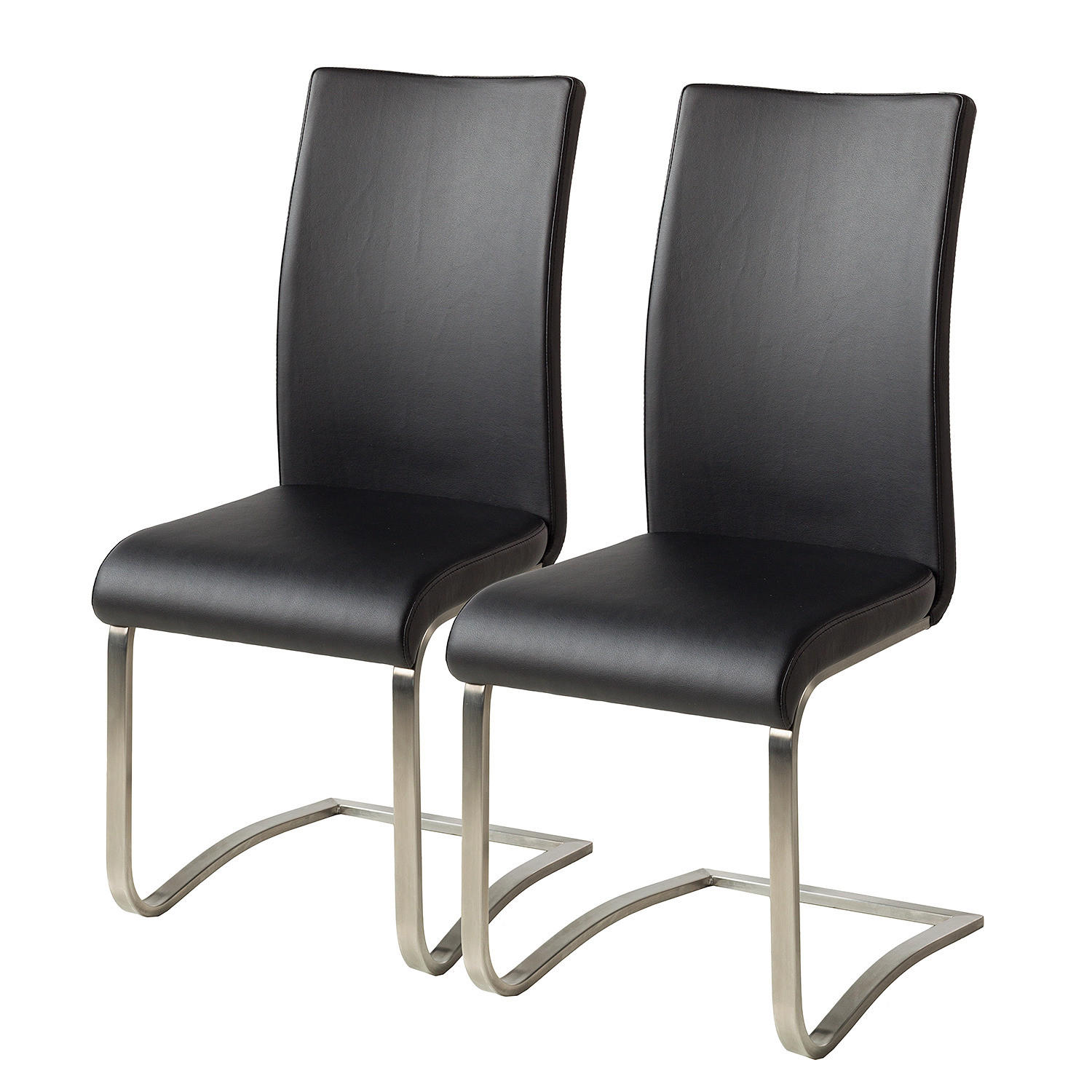 FREISCHWINGER - Edelstahlfarben/Schwarz, Kunststoff/Metall (43/103/52cm) - home24