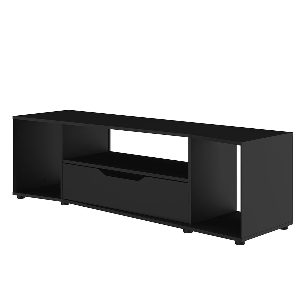 TV-GAMER-HACK-MÖBEL - L163 x H48 x P45 cm - Schwarz, Holzwerkstoff (45/48/163cm) - Calicosy