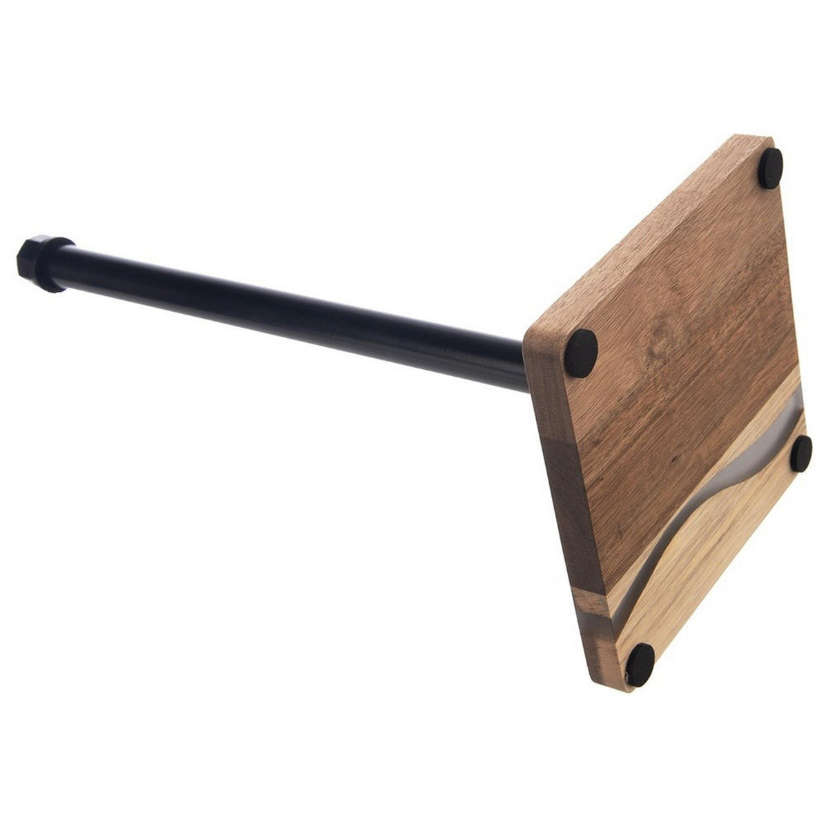 PAPIERHANDTUCHHALTER River Akazienholz 35 cm Schwarz - Naturfarben, Holz (15/35/15cm) - Orion 