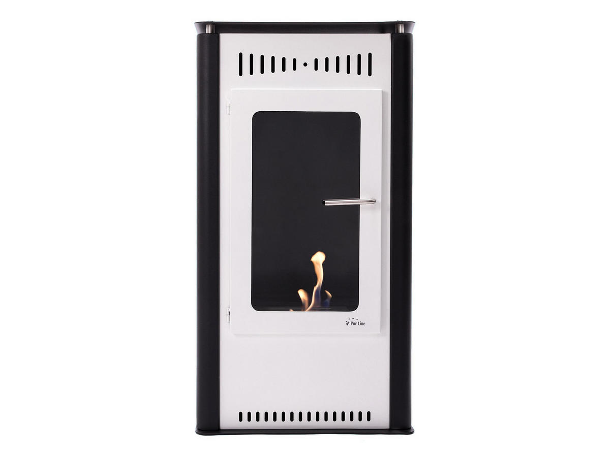 BIOETHANOL-OFEN Weiß inklusive 1.5 L-Tank und 3 kW Leistung - Weiß, Metall (53/93/32cm) - Purline